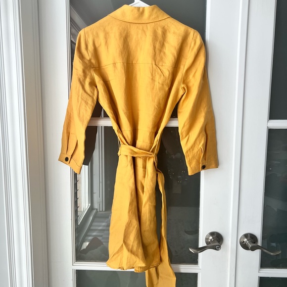 Zara yellow Linen dress - Picture 5 of 6